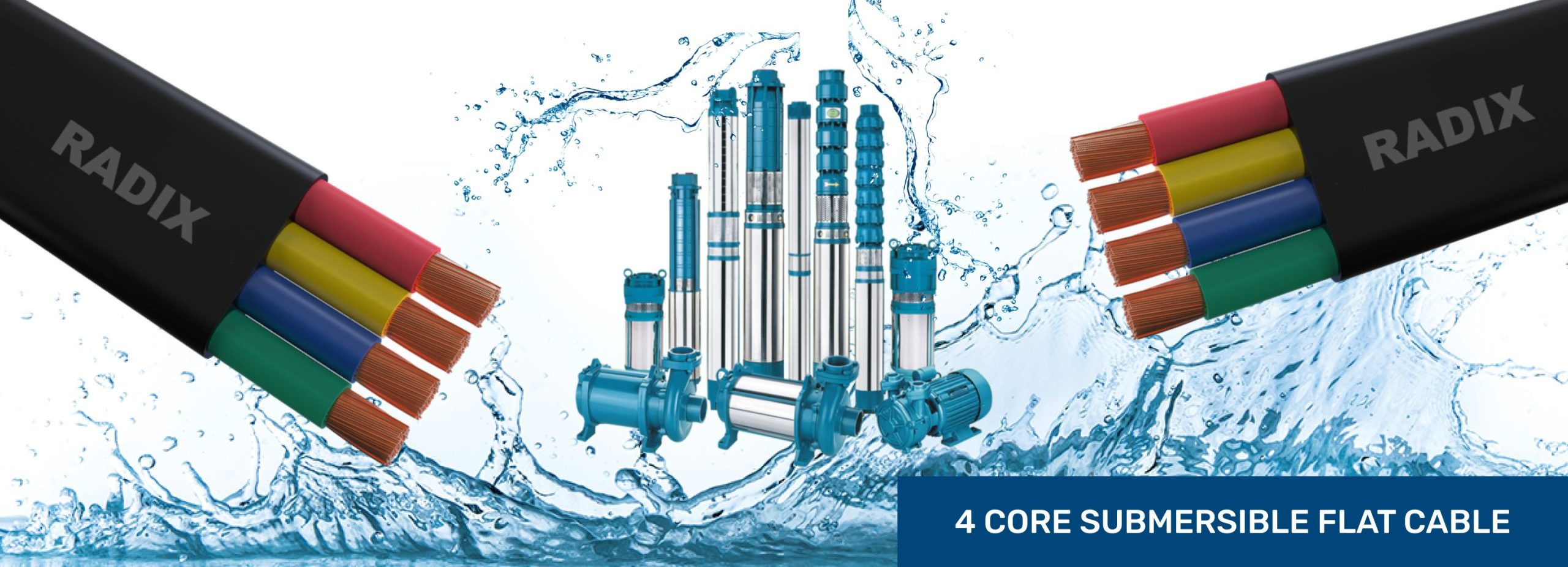 4 CORE SUBMERSIBLE FLAT CABLES